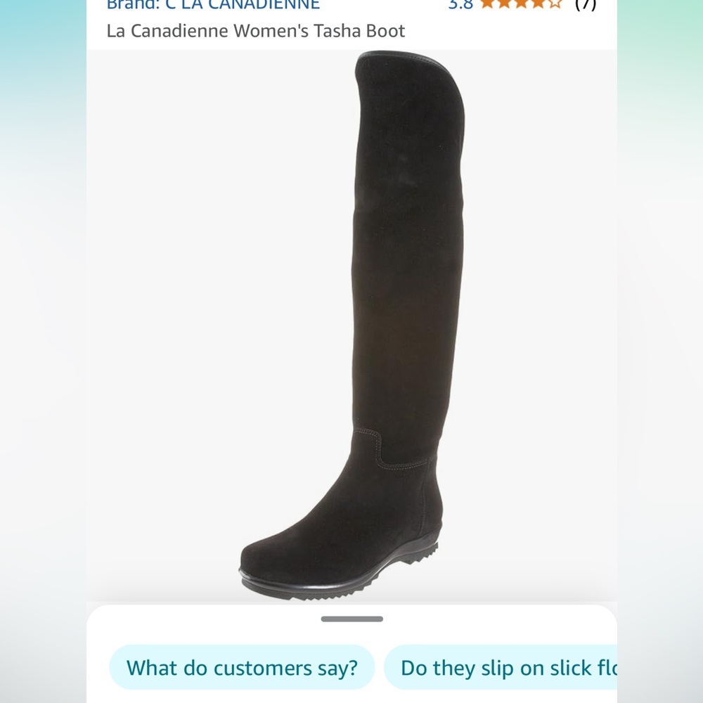 C La Canadienne Tasha Boot Black, Size 7.5M
